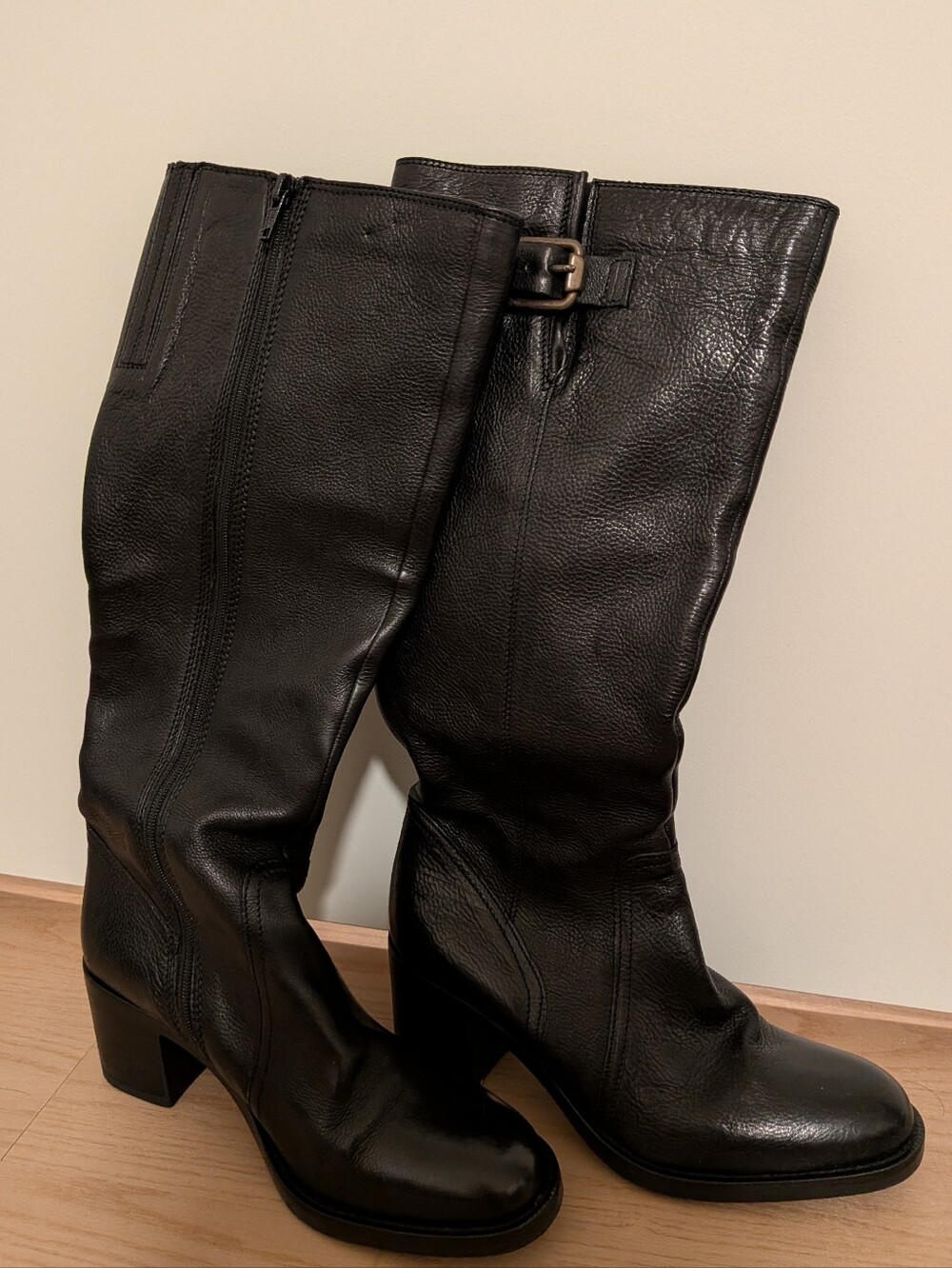 Clark's Black Leather Knee-High Women's Boots